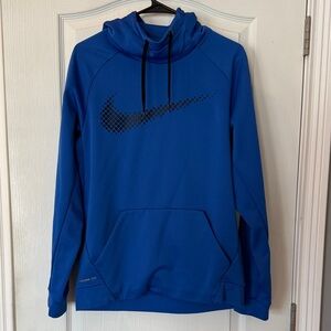 Men’s Nike Royal Blue Hoodie with Black Swoosh, medium